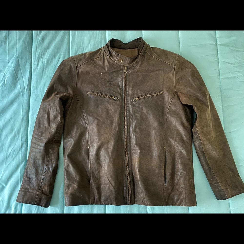 Men’s Arandu Leather Jacket w/ Zip-off Hood